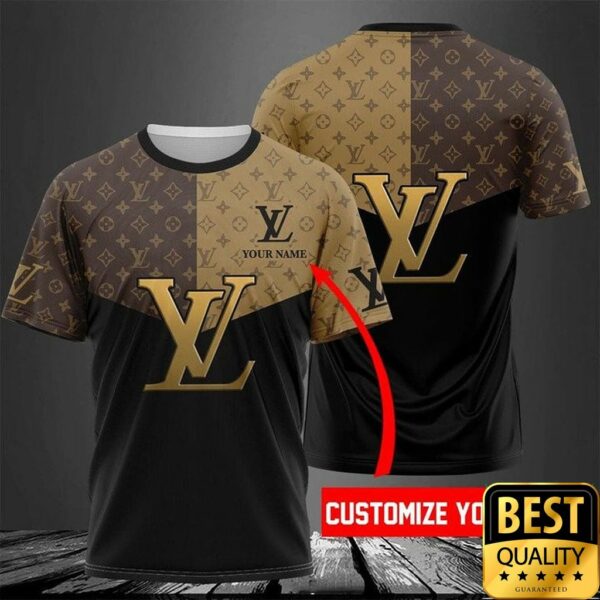 Customized Luxury Louis Vuitton With Logo Center Tshirt And 3D Shirt And Pants 085