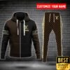 Customized Luxury Louis Vuitton Dark Brown And Black Name Strip 3D Shirt And Pants 082 Customized Luxury Louis Vuitton Dark Brown And Black Name Strip 3D Shirt And Pants 082