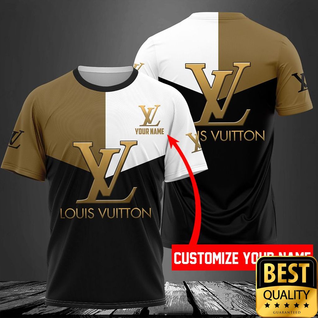 Customized Luxury Louis Vuitton White Black Brown 3D Shirt And Pants 084 Customized Luxury Louis Vuitton White Black Brown 3D Shirt And Pants 084