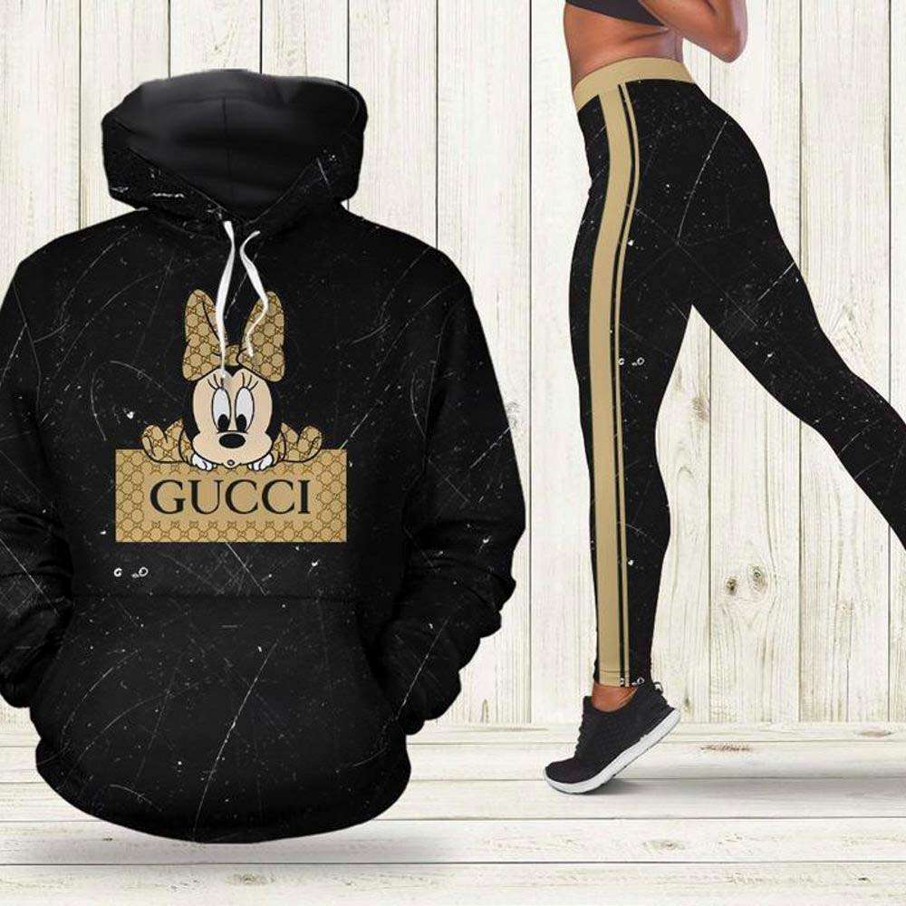 Gucci Minnie Mouse 3D Hoodie Leggings Set 099 Gucci Minnie Mouse 3D Hoodie Leggings Set 099