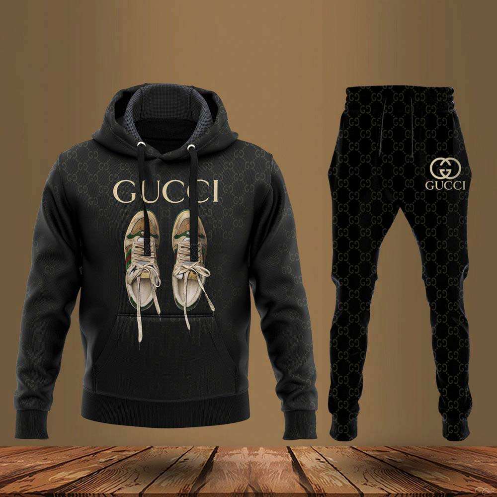 Gucci Luxury Brand Black Hoodie Pants Limited Edition 217 Gucci Luxury Brand Black Hoodie Pants Limited Edition 217
