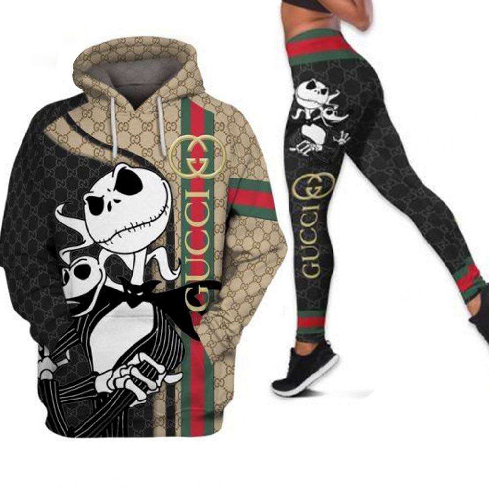 Gucci Jack Skellington Hoodie Leggings Luxury Brand Clothing 286 Gucci Jack Skellington Hoodie Leggings Luxury Brand Clothing 286