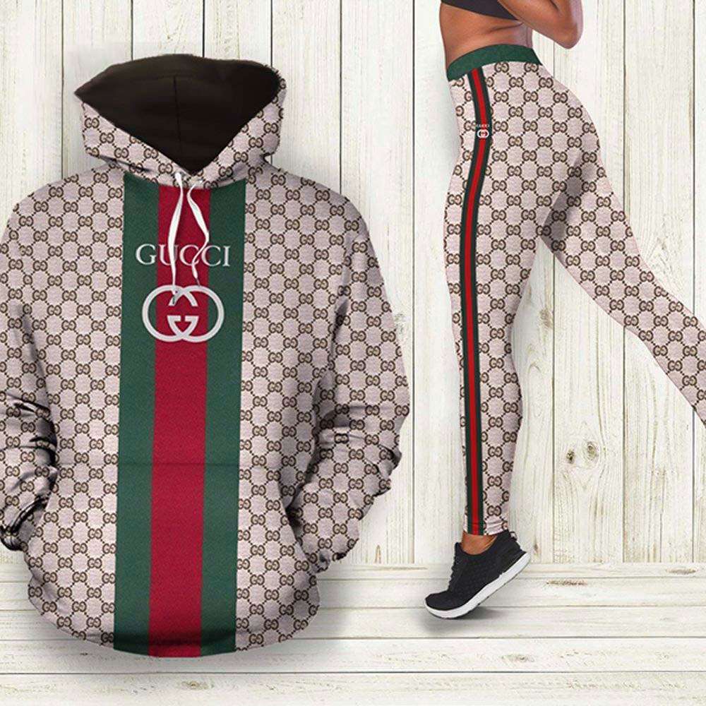 Gucci Hoodie Leggings Set 3D All Over Print 001 Gucci Hoodie Leggings Set 3D All Over Print 001