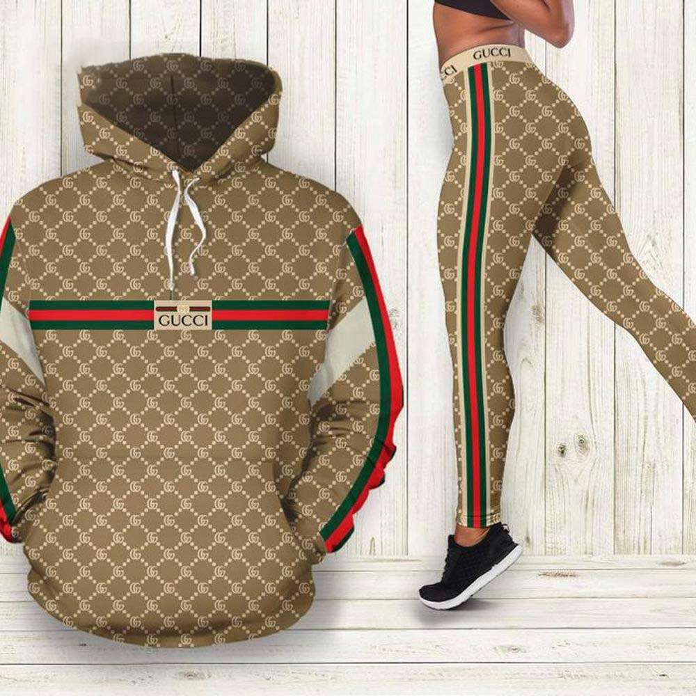 Gucci Brown Hoodie Leggings Luxury Brand Clothing 209 Gucci Brown Hoodie Leggings Luxury Brand Clothing 209