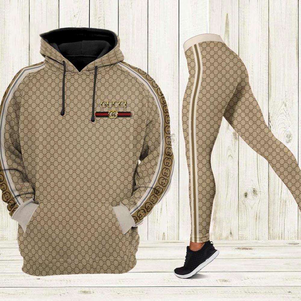 Gucci Beige Hoodie Leggings Luxury Brand Clothing 208 Gucci Beige Hoodie Leggings Luxury Brand Clothing 208