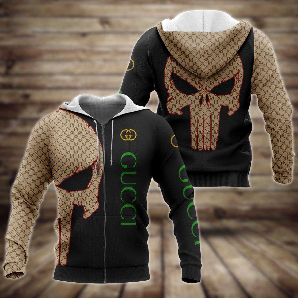 Gucci Skullcap Luxury 3D Hoodie Limited Edition 091 Gucci Skullcap Luxury 3D Hoodie Limited Edition 091