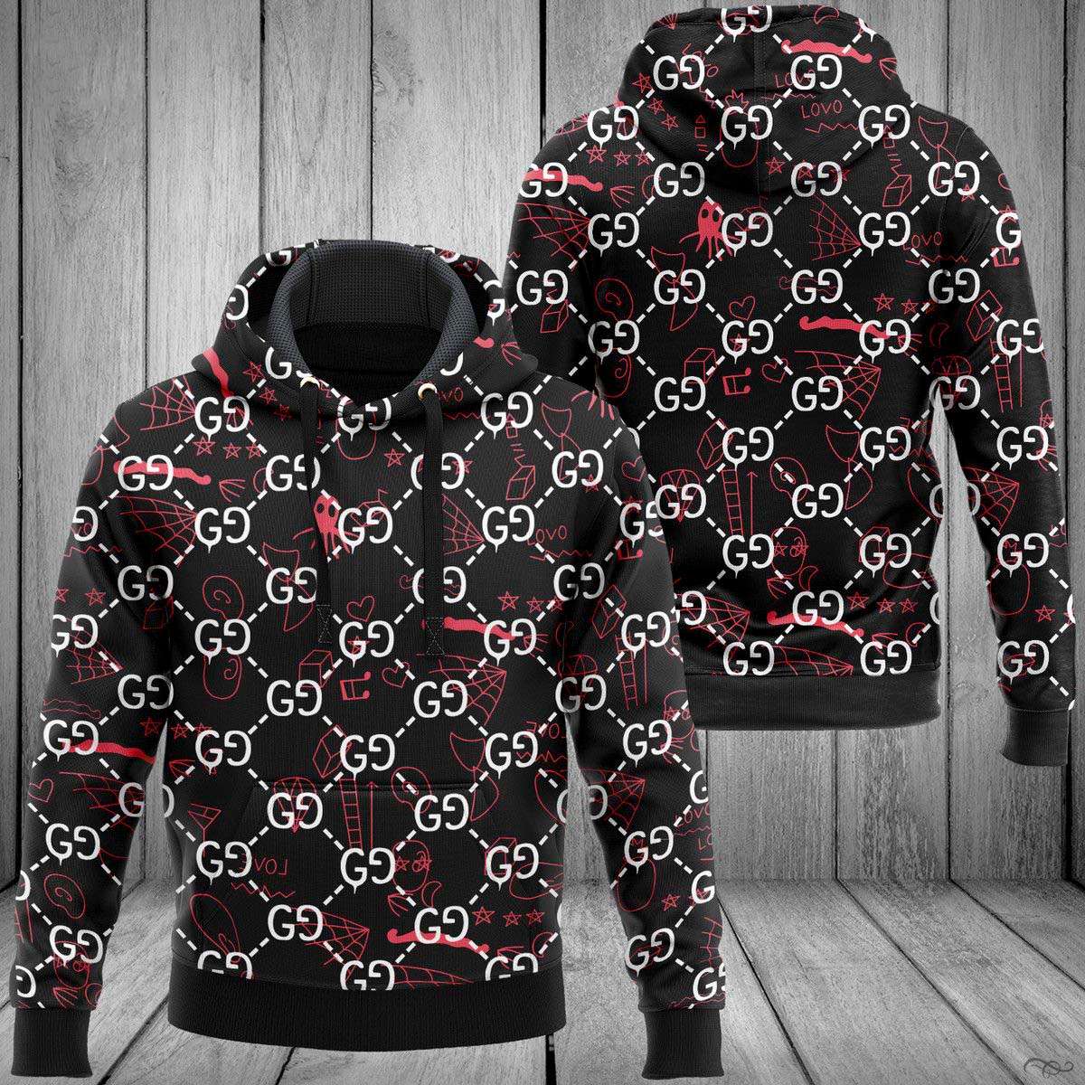 Gucci Luxury Brand 3D Hoodie POD Design 032 Gucci Luxury Brand 3D Hoodie POD Design 032