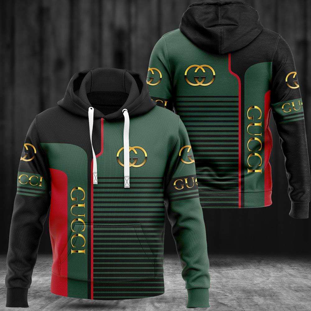 Gucci Green Red Black Luxury Hoodie Pants Limited Edition 205 Gucci Green Red Black Luxury Hoodie Pants Limited Edition 205