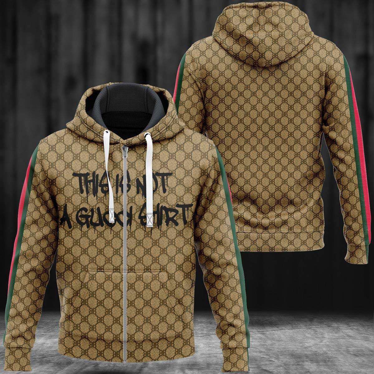 Gucci Full Brown Color Luxury 3D Hoodie POD Design 122 Gucci Full Brown Color Luxury 3D Hoodie POD Design 122