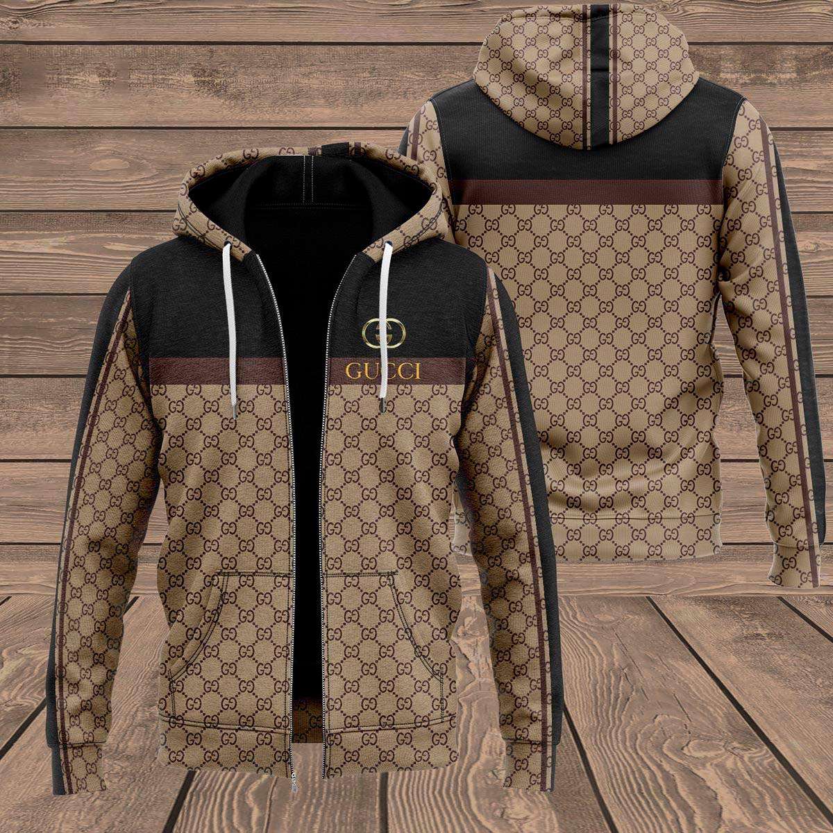 Gucci Dark Black Brown Luxury Hoodie Limited Edition 135 Gucci Dark Black Brown Luxury Hoodie Limited Edition 135