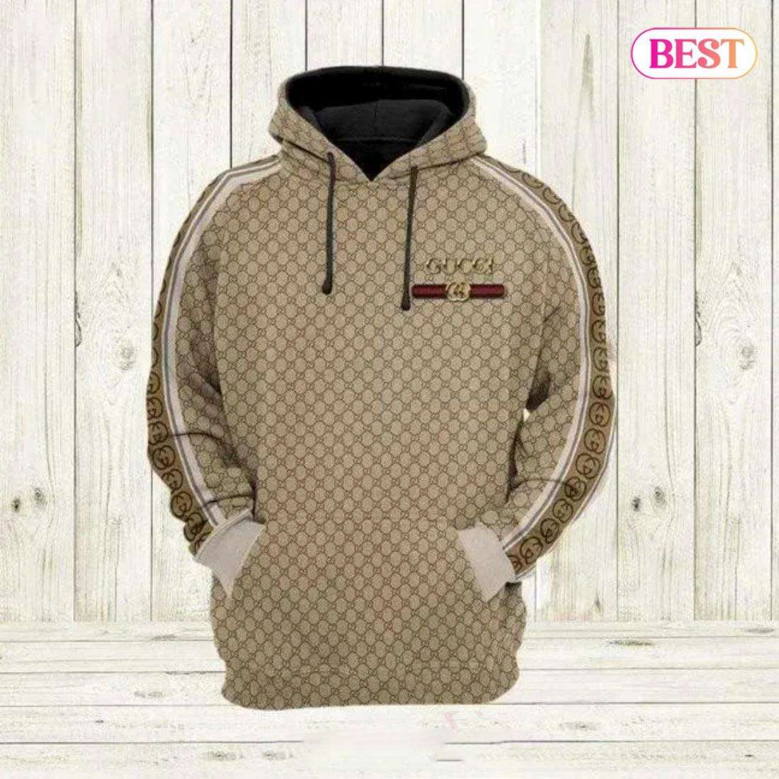 Gucci Brown Unisex Hoodie Gucci Logo Hoodie For Men Women 166 Gucci Brown Unisex Hoodie Gucci Logo Hoodie For Men Women 166