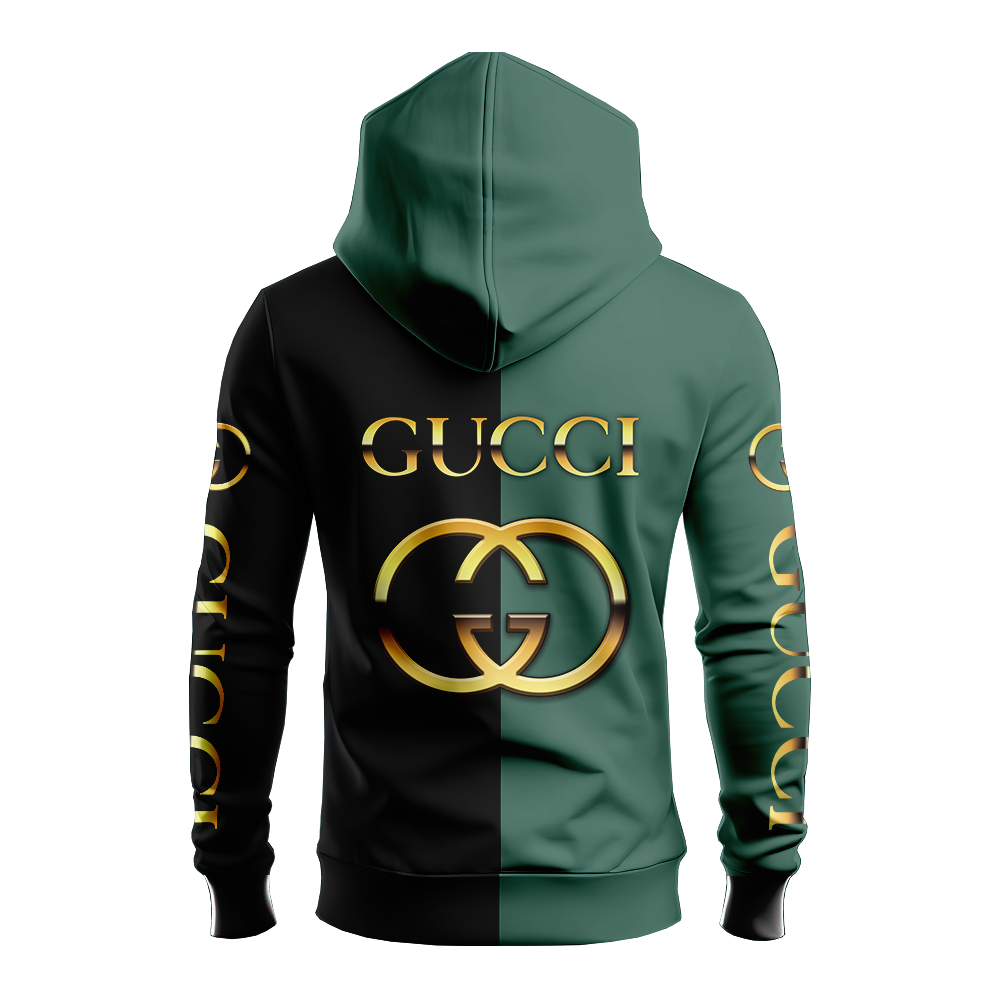 Gucci Black Mix Green Luxurt 3D Hoodie POD Design 105 Gucci Black Mix Green Luxurt 3D Hoodie POD Design 105
