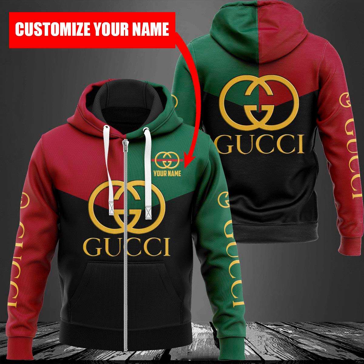 Gucci Black Green Red Luxury Hoodie Limited Edition 120 Gucci Black Green Red Luxury Hoodie Limited Edition 120