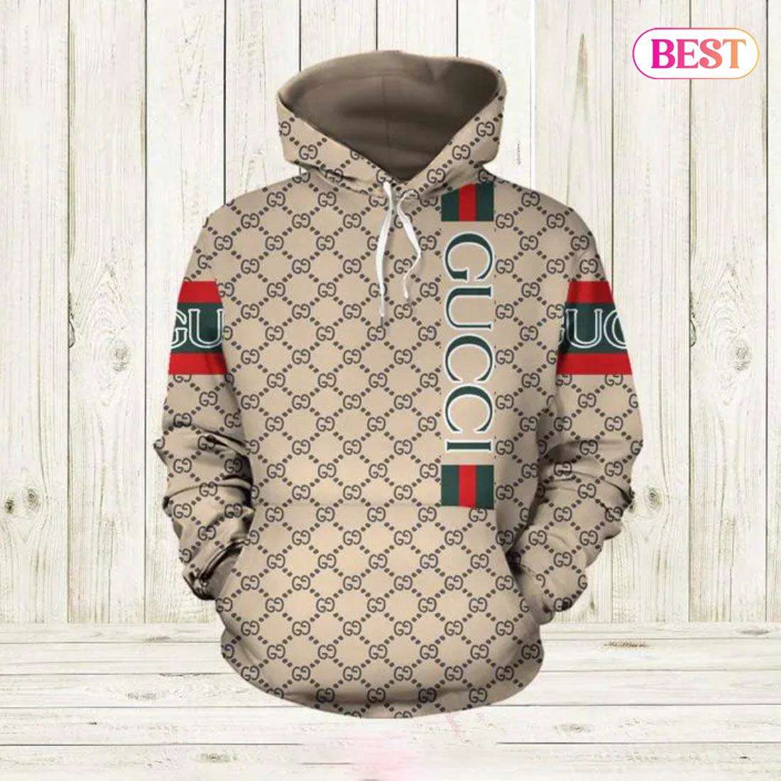 Gucci Beige Unisex Hoodie For Men Women Luxury Brand Clothing Clothes Outfit 296 Gucci Beige Unisex Hoodie For Men Women Luxury Brand Clothing Clothes Outfit 296