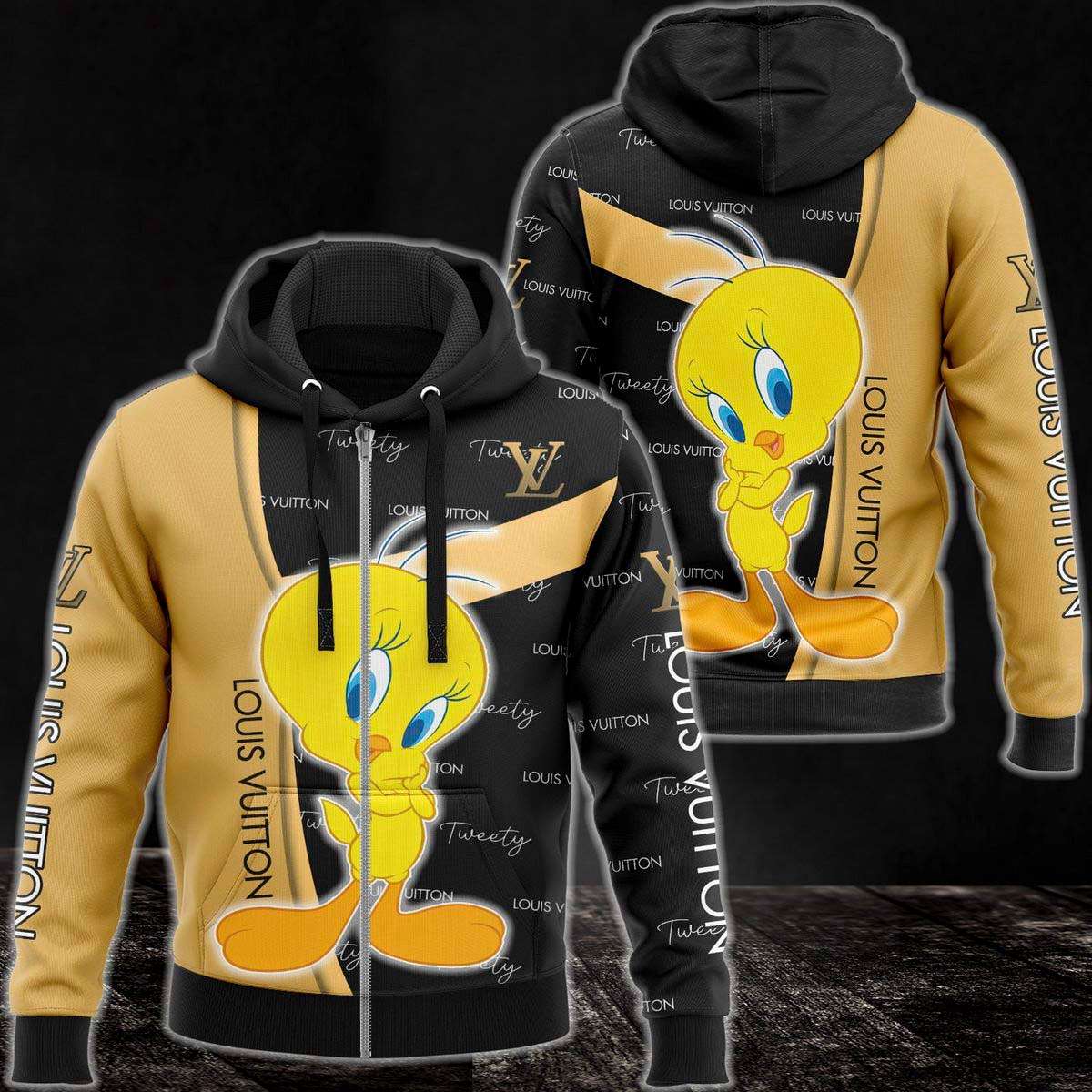 Louis Vuitton Tweety Luxury 3D Hoodie Limited Edition 013 Louis Vuitton Tweety Luxury 3D Hoodie Limited Edition 013