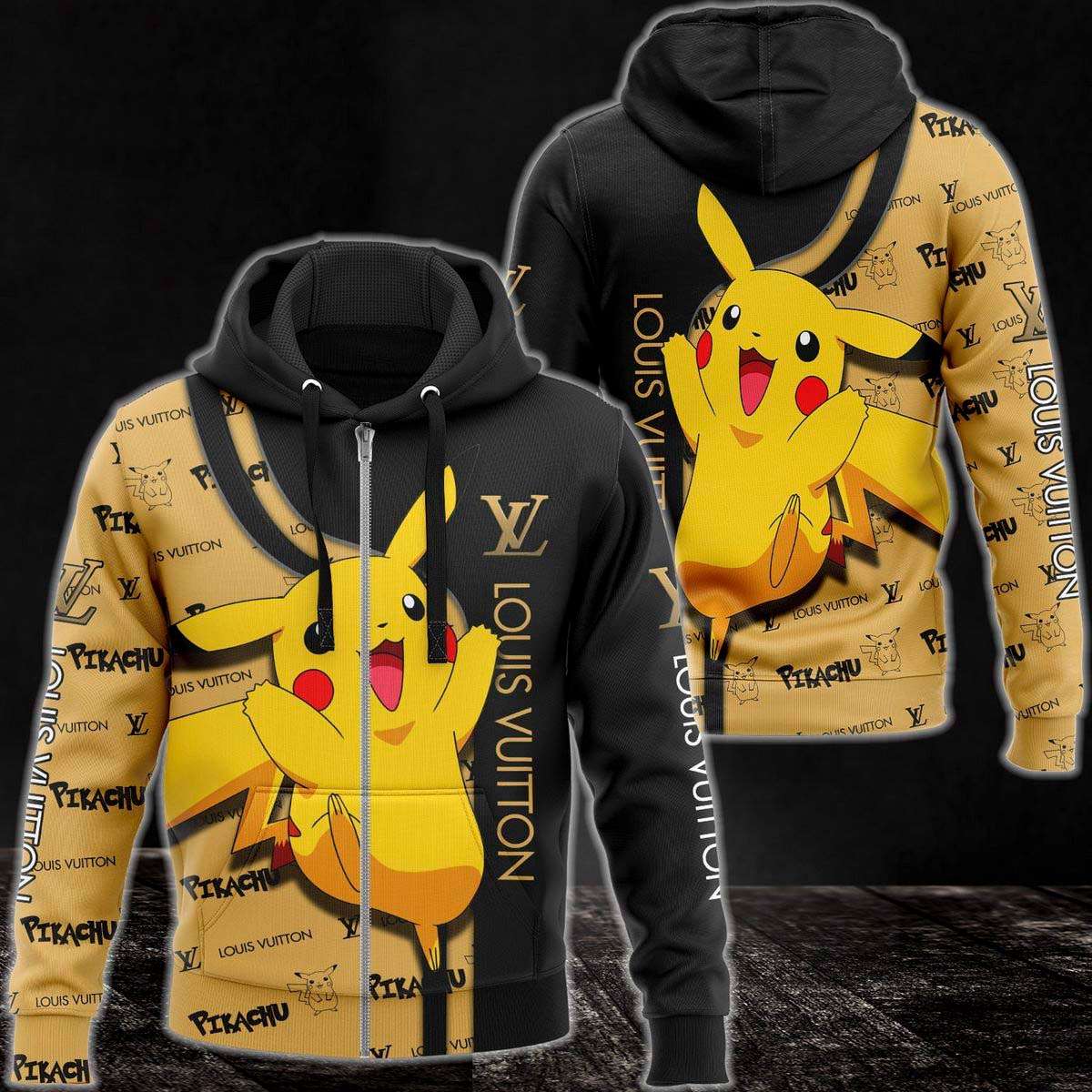 Louis Vuitton Pikachu Luxury 3D Hoodie Limited Edition 044 Louis Vuitton Pikachu Luxury 3D Hoodie Limited Edition 044