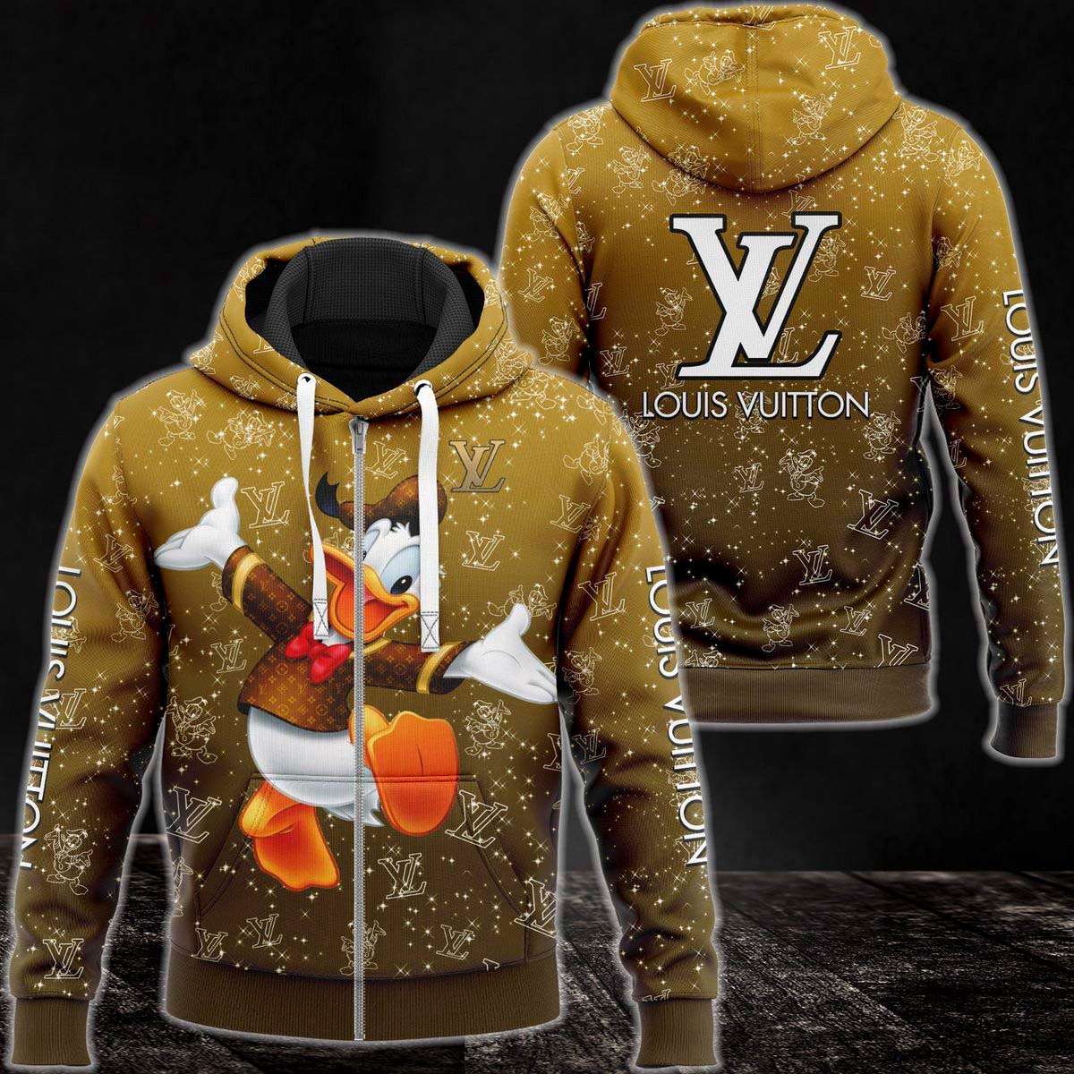 Louis Vuitton Ombre Gold Luxury 3D Hoodie Limited Edition 033 Louis Vuitton Ombre Gold Luxury 3D Hoodie Limited Edition 033