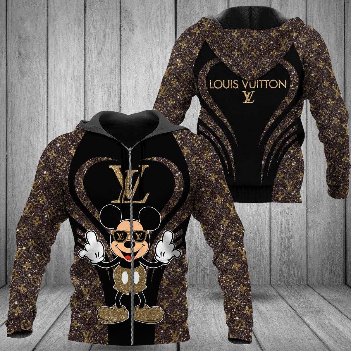 Louis Vuitton Luxury Brand Mickey 3D Hoodie Limited Edition 045 Louis Vuitton Luxury Brand Mickey 3D Hoodie Limited Edition 045