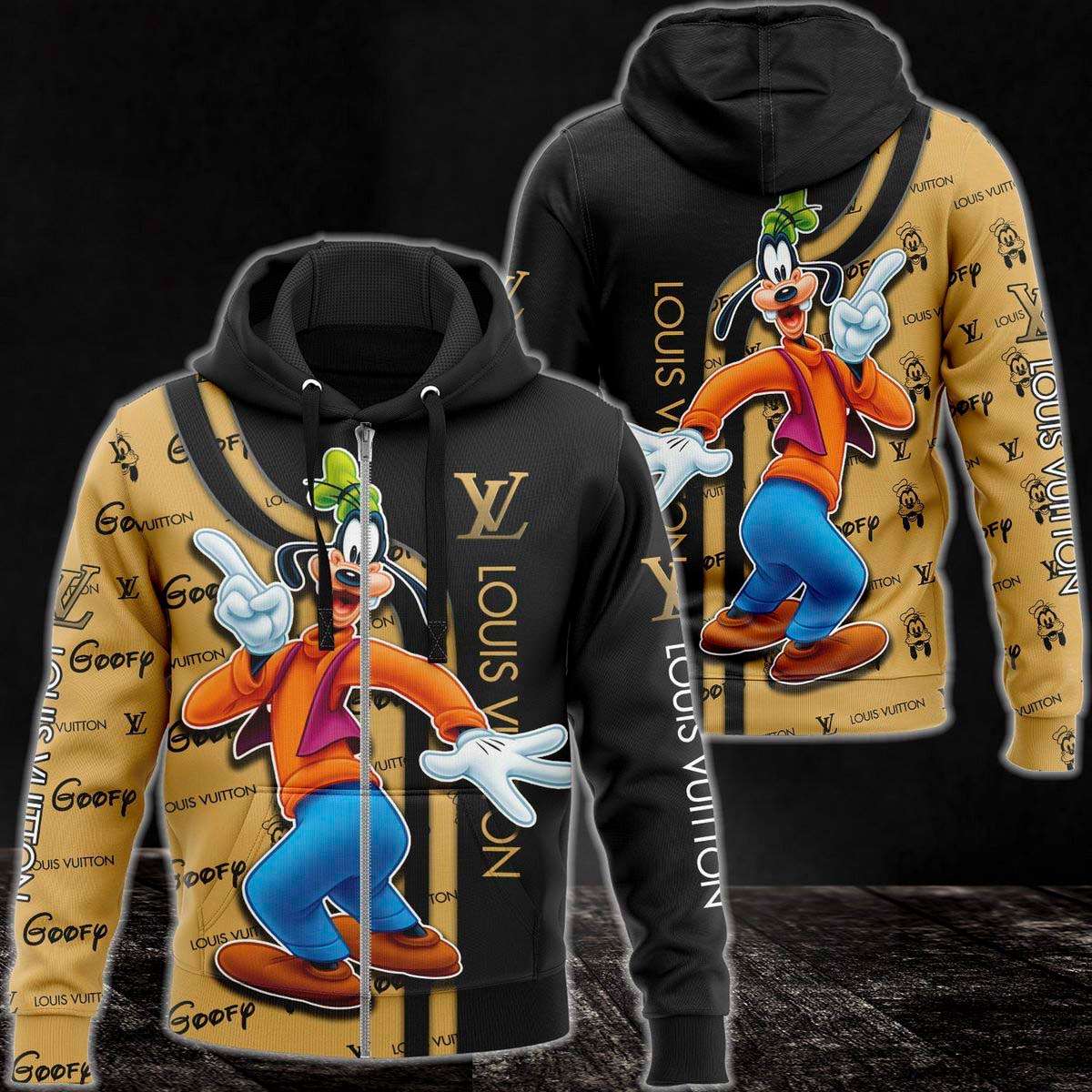 Louis Vuitton Goofy Cartoon Luxury 3D Hoodie Limited Edition 069 Louis Vuitton Goofy Cartoon Luxury 3D Hoodie Limited Edition 069
