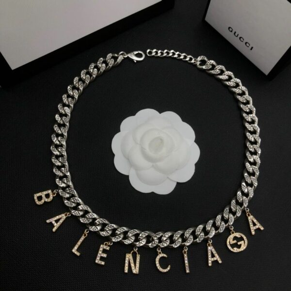 New Collection Fashion Gucci Silver Necklace Women 106