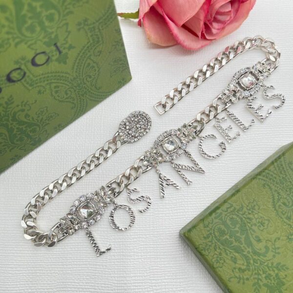 New Collection Fashion Gucci Silver Necklace Women 074
