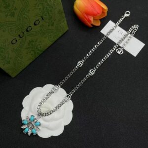 New Collection Fashion Gucci Silver Necklace Women 042
