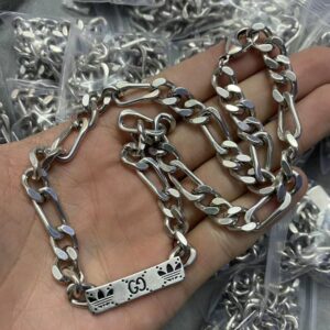 New Collection Fashion Gucci Silver Necklace Women 033