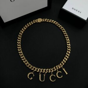 New Collection Fashion Gucci Gold Necklace Women 107
