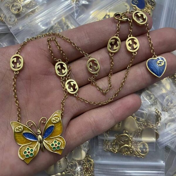 New Collection Fashion Gucci Gold Necklace Women 089