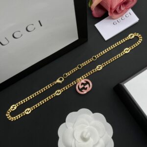 New Collection Fashion Gucci Gold Necklace Women 083