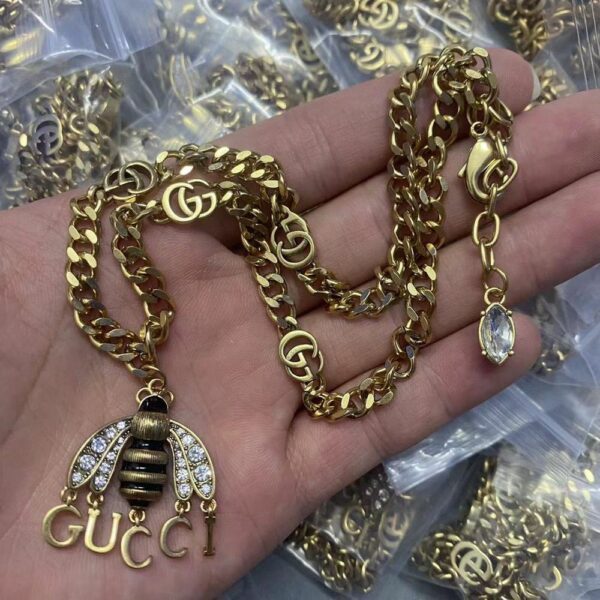 New Collection Fashion Gucci Gold Necklace Women 070