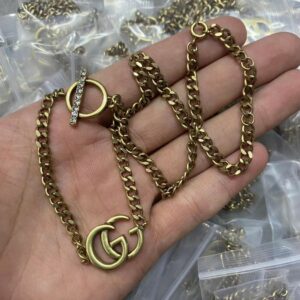 New Collection Fashion Gucci Gold Necklace Women 007