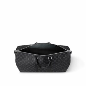 LV Keepall Bandouliere 55 Monogram Eclipse Canvas For Men, Men’s Bags, Travel Bags M40605
