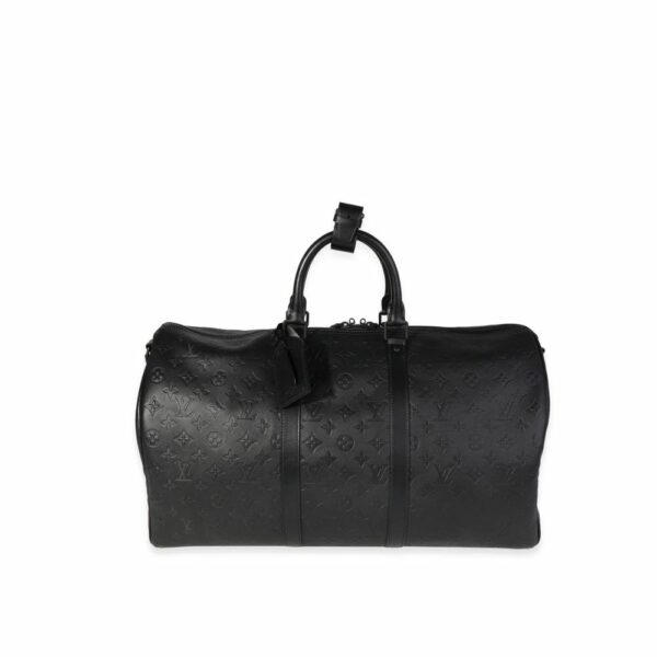 LV Keepall Bandoulière 50 Monogram Shadow for Men M44810 LV Keepall Bandoulière 50 Monogram Shadow for Men M44810
