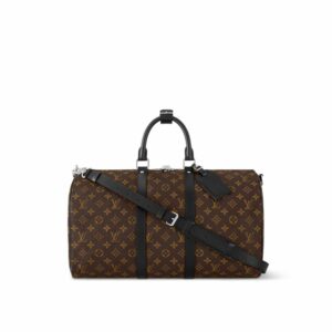 LV Keepall Bandouliere 45 Monogram Macassar Canvas For Men, Travel Bags M56711