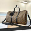 LV Keepall Bandouliere 45 Monogram Macassar Canvas For Men, Travel Bags M56711 LV Keepall Bandouliere 45 Monogram Macassar Canvas For Men, Travel Bags M56711