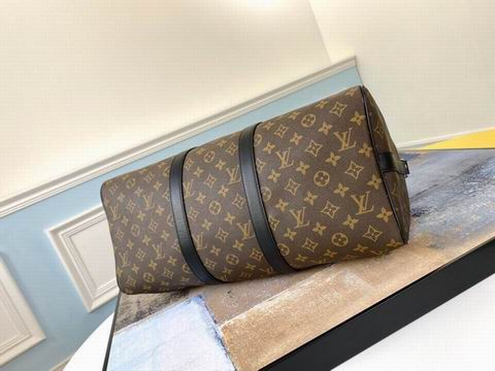 LV Keepall Bandouliere 45 Monogram Macassar Canvas For Men, Travel Bags M56711 LV Keepall Bandouliere 45 Monogram Macassar Canvas For Men, Travel Bags M56711