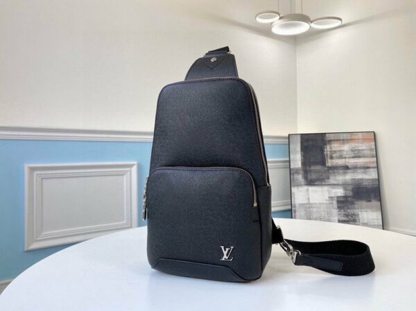 LV Avenue Sling Bag Taiga Black For Men M30443 LV Avenue Sling Bag Taiga Black For Men M30443