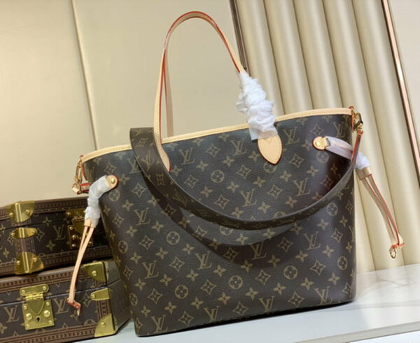 LV Neverfull MM Monogram Canvas Red For Women M46987 LV Neverfull MM Monogram Canvas Red For Women M46987