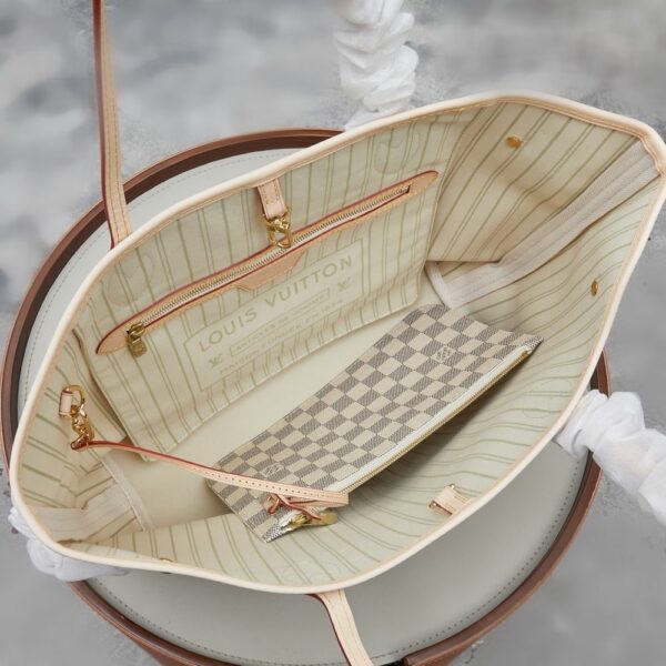 LV Neverfull GM Tote Bag Damier Azur Canvas Beige For Women N41360 LV Neverfull GM Tote Bag Damier Azur Canvas Beige For Women N41360