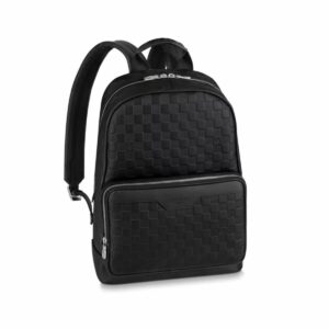 LV Campus Backpack Damier Infini Onyx Silver For Men N40306