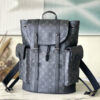 LV Christopher MM Backpack Grey For Men LV Christopher MM Backpack Grey For Men