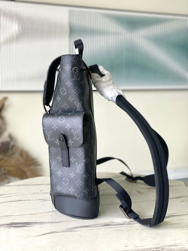 LV Christopher MM Backpack Grey For Men LV Christopher MM Backpack Grey For Men