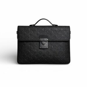 LV S-Lock Briefcase Taurillon Monogram Black For Men M20835
