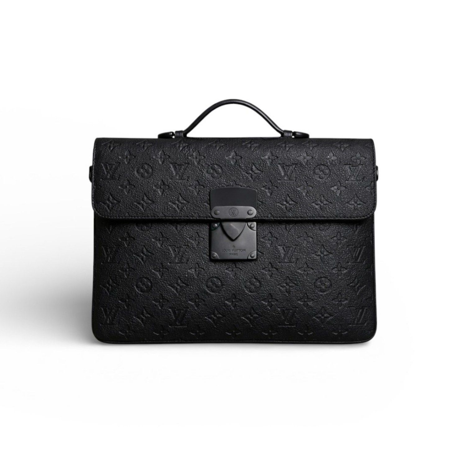 LV S-Lock Briefcase Taurillon Monogram Black For Men M20835 LV S-Lock Briefcase Taurillon Monogram Black For Men M20835