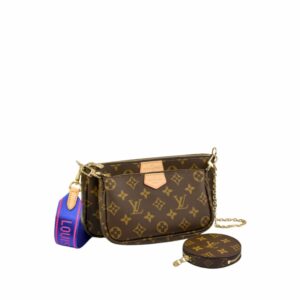 LV Multi Pochette Accessoires Monogram Canvas Blue For Women