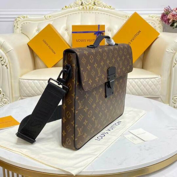 LV S-Lock Briefcase in Monogram Canvas for Men