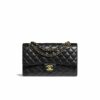 CN Classic Handbag Gold Toned Hardware Black For Women A01112