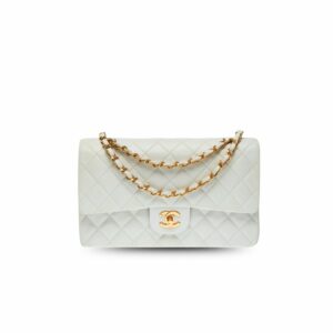 CN Classic Handbag Gold Toned Hardware White For Women A01112