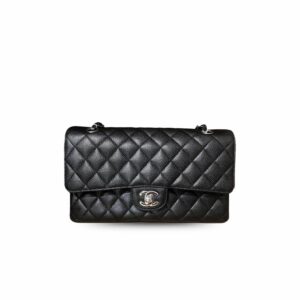 CN Classic Handbag with Silver Hardware in Black for Women A01112